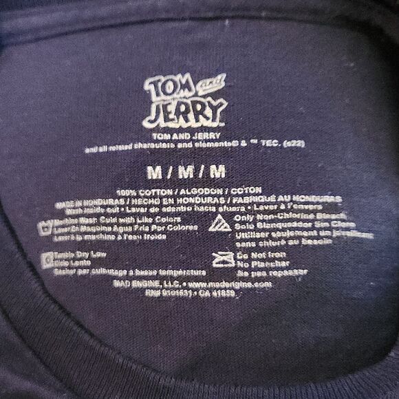 Tom and Jerry licensed short sleeve navy blue men's Medium t-shirt NWOT - Picture 4 of 4